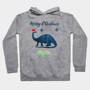 Christmas Dinosaur Brontosaurus Hoodie